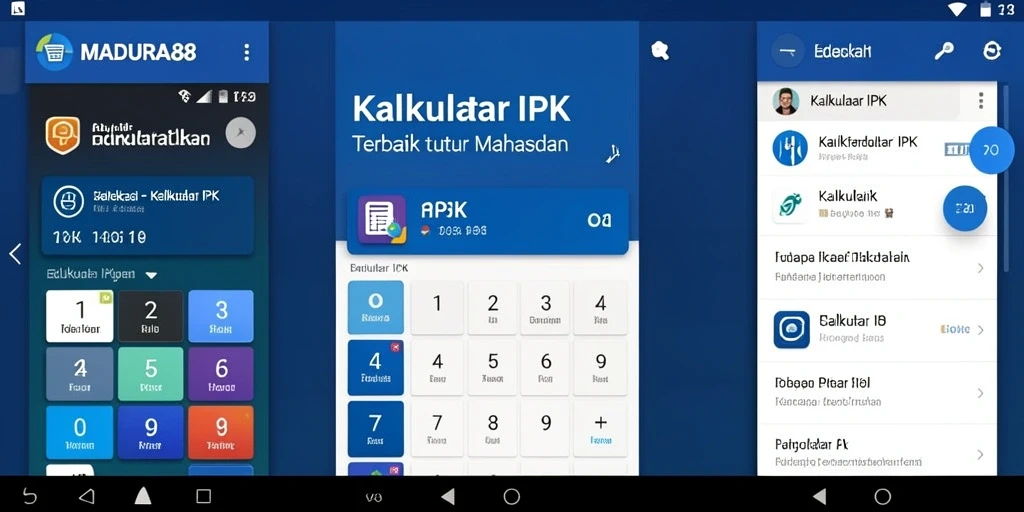 Tampilan antarmuka Kalkulator IPK MADURA88 yang sederhana dan informatif.