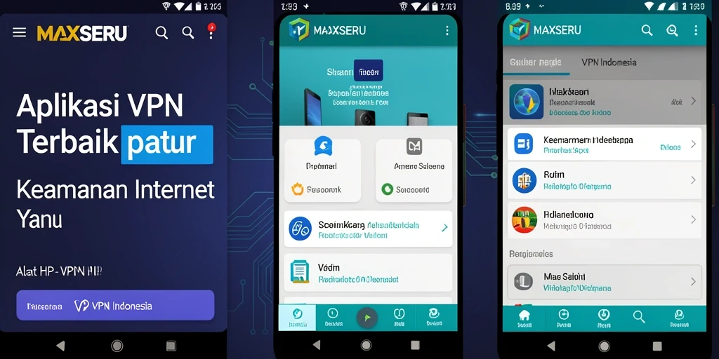 Antarmuka aplikasi MAXSERU yang intuitif dan mudah digunakan.