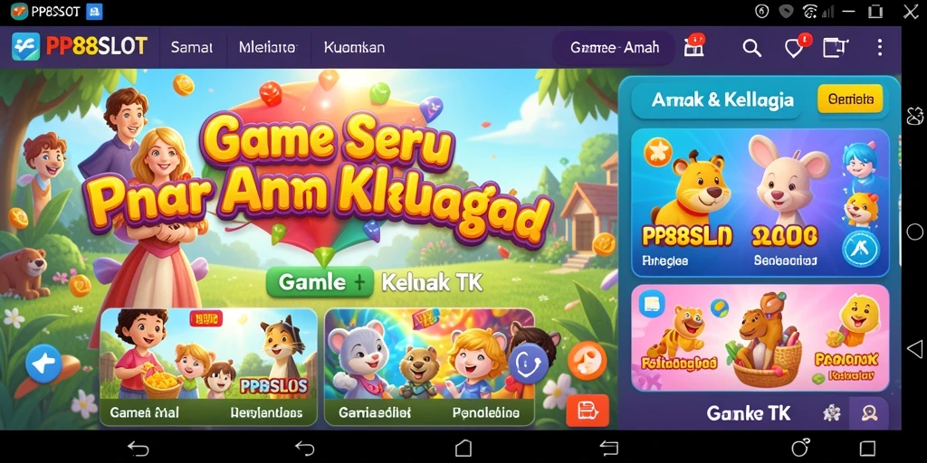 Antarmuka menarik untuk anak-anak berusia TK.
