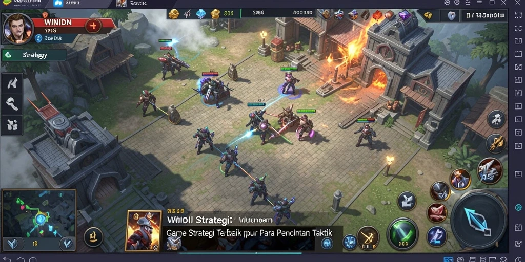 Tampilan antarmuka WINIDN yang menarik dalam permainan strategi.