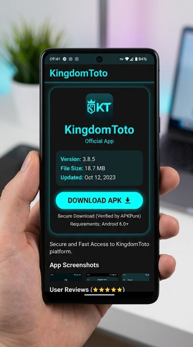 Tampilan halaman APK kingdomtoto