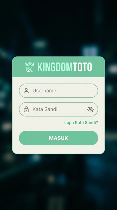 Tampilan halaman login kingdomtoto